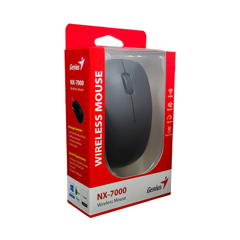 MOUSE INLAMABRICO GENIUS NX7000 - NEGRO